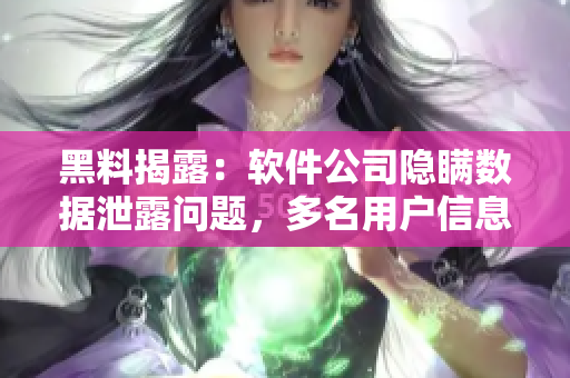 黑料揭露：软件公司隐瞒数据泄露问题，多名用户信息遭窃取