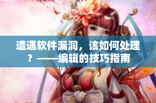 遭遇软件漏洞，该如何处理？——编辑的技巧指南