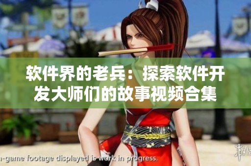 软件界的老兵：探索软件开发大师们的故事视频合集