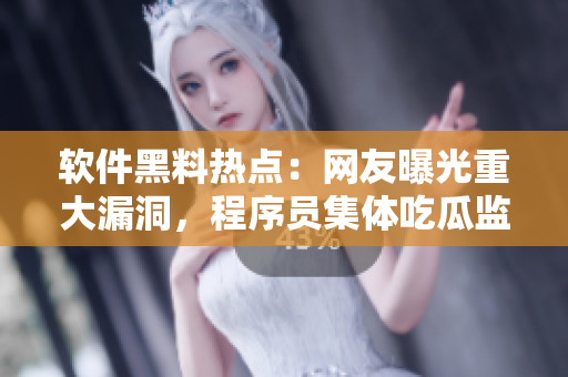 软件黑料热点：网友曝光重大漏洞，程序员集体吃瓜监视事件