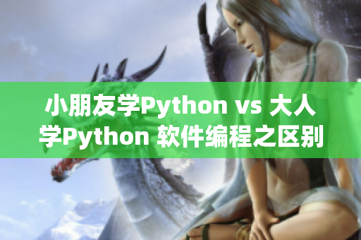 小朋友学Python vs 大人学Python 软件编程之区别