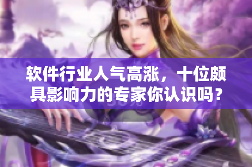 软件行业人气高涨，十位颇具影响力的专家你认识吗？