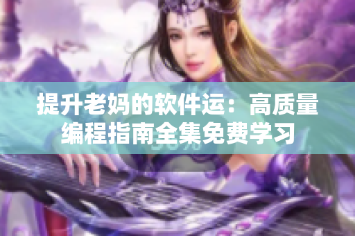 提升老妈的软件运：高质量编程指南全集免费学习