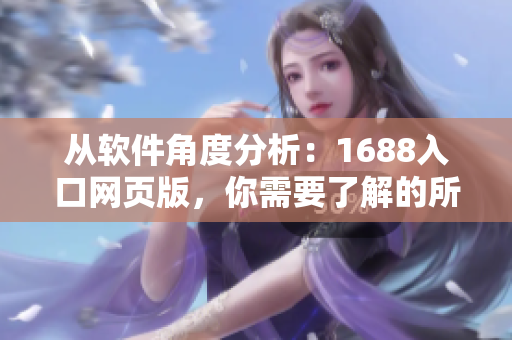 从软件角度分析：1688入口网页版，你需要了解的所有关键信息！