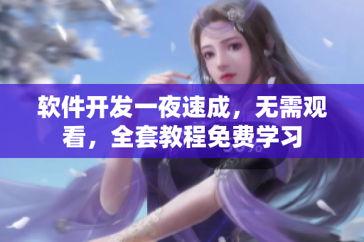 软件开发一夜速成，无需观看，全套教程免费学习