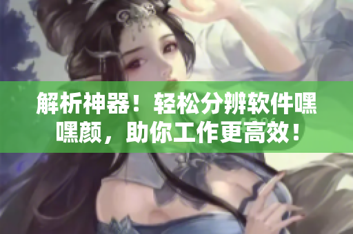 解析神器！轻松分辨软件嘿嘿颜，助你工作更高效！