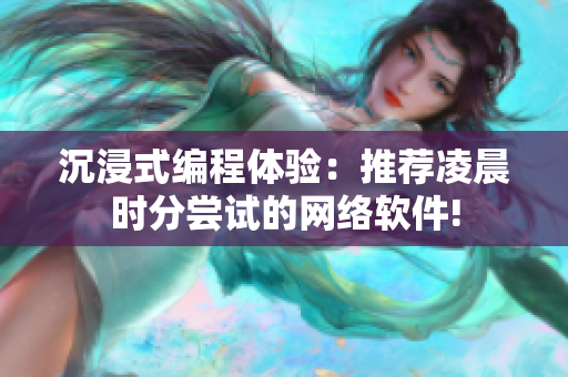 沉浸式编程体验：推荐凌晨时分尝试的网络软件!