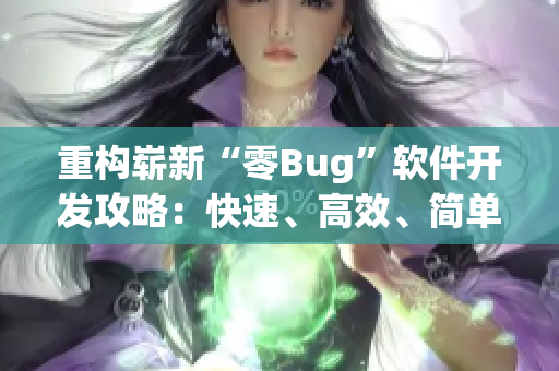 重构崭新“零Bug”软件开发攻略：快速、高效、简单！