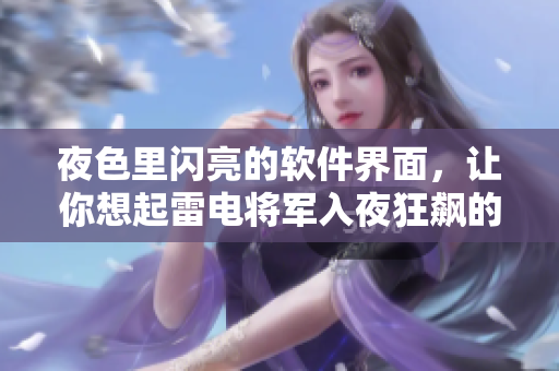 夜色里闪亮的软件界面，让你想起雷电将军入夜狂飙的壮观场面