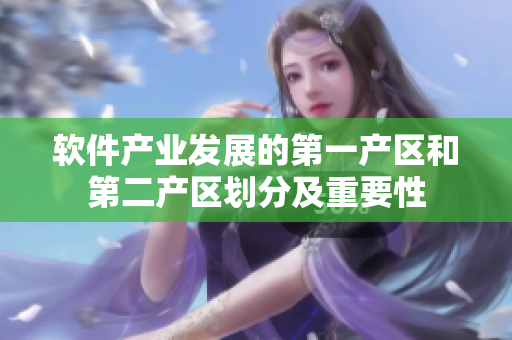 软件产业发展的第一产区和第二产区划分及重要性