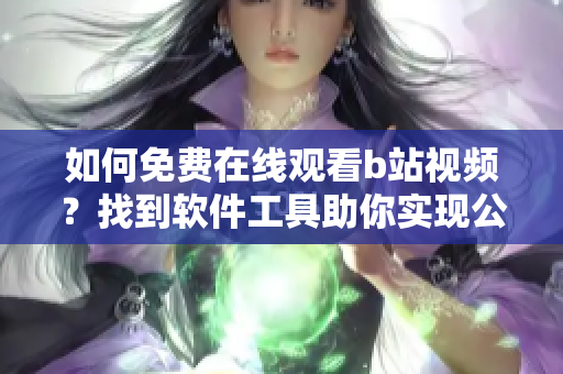如何免费在线观看b站视频？找到软件工具助你实现公共账号观看人数。