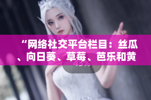 “网络社交平台栏目：丝瓜、向日葵、草莓、芭乐和黄瓜的应用技巧分享”