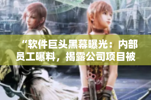 “软件巨头黑幕曝光：内部员工曝料，揭露公司项目被竞争对手窃取”
