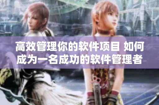 高效管理你的软件项目 如何成为一名成功的软件管理者
