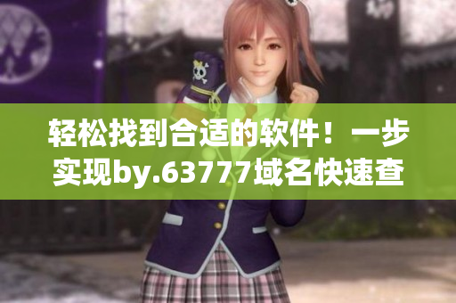 轻松找到合适的软件！一步实现by.63777域名快速查询