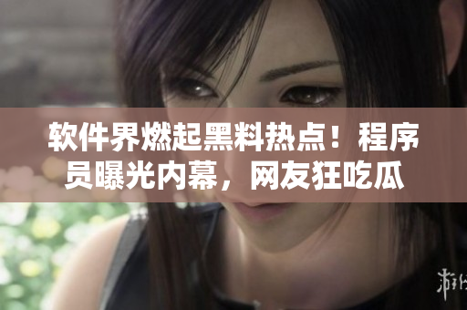 软件界燃起黑料热点！程序员曝光内幕，网友狂吃瓜