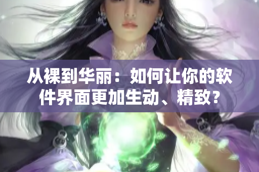 从裸到华丽：如何让你的软件界面更加生动、精致？
