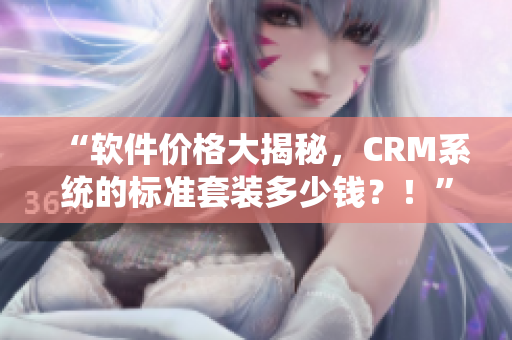 “软件价格大揭秘，CRM系统的标准套装多少钱？！”