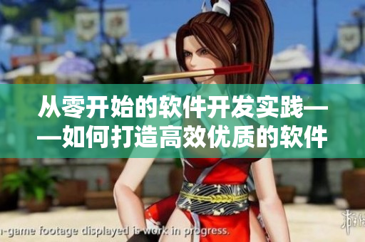 从零开始的软件开发实践——如何打造高效优质的软件产品