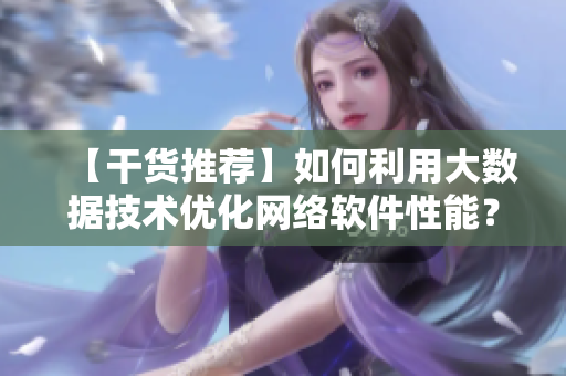 【干货推荐】如何利用大数据技术优化网络软件性能？-网络软件编辑分享