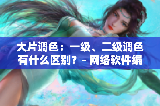 大片调色：一级、二级调色有什么区别？- 网络软件编辑专题