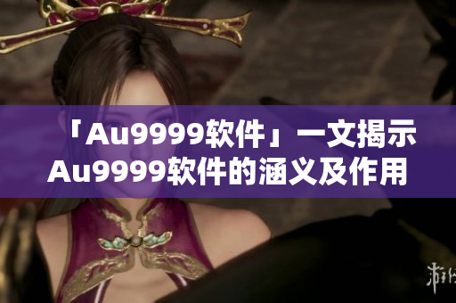 「Au9999软件」一文揭示Au9999软件的涵义及作用