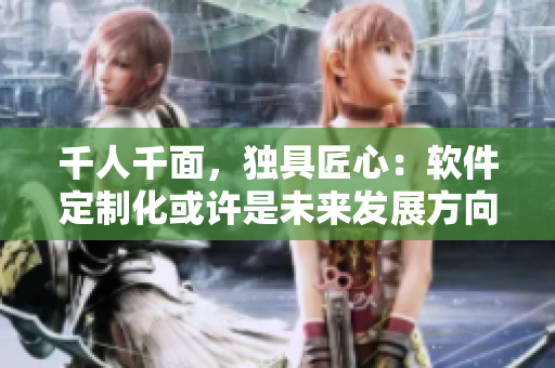 千人千面，独具匠心：软件定制化或许是未来发展方向！