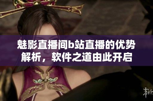 魅影直播间b站直播的优势解析，软件之道由此开启