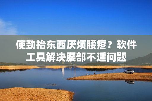 使劲抬东西厌烦腰疼？软件工具解决腰部不适问题
