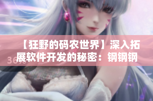 【狂野的码农世界】深入拓展软件开发的秘密：钢钢钢钢钢钢钢看这里