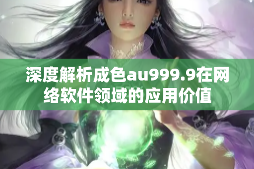 深度解析成色au999.9在网络软件领域的应用价值