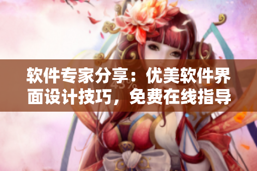 软件专家分享：优美软件界面设计技巧，免费在线指导学习