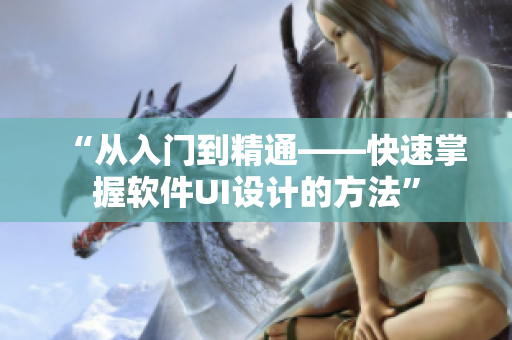 “从入门到精通——快速掌握软件UI设计的方法”