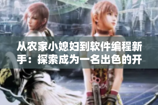 从农家小媳妇到软件编程新手：探索成为一名出色的开发者的路程