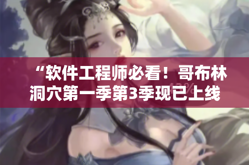 “软件工程师必看！哥布林洞穴第一季第3季现已上线”