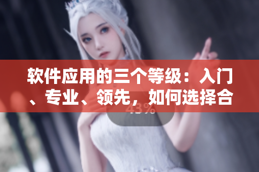 软件应用的三个等级：入门、专业、领先，如何选择合适的软件等级