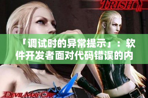 「调试时的异常提示」：软件开发者面对代码错误的内心体验