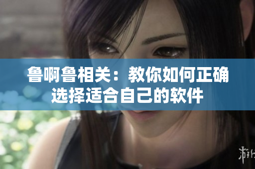 鲁啊鲁相关：教你如何正确选择适合自己的软件