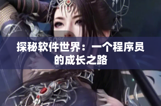 探秘软件世界：一个程序员的成长之路