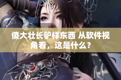傻大壮长驴样东西 从软件视角看，这是什么？