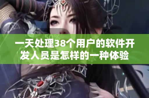 一天处理38个用户的软件开发人员是怎样的一种体验