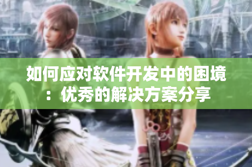 如何应对软件开发中的困境：优秀的解决方案分享