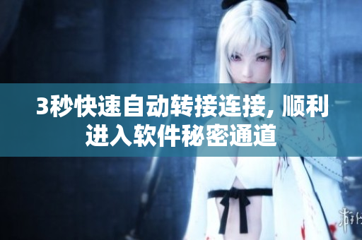 3秒快速自动转接连接, 顺利进入软件秘密通道