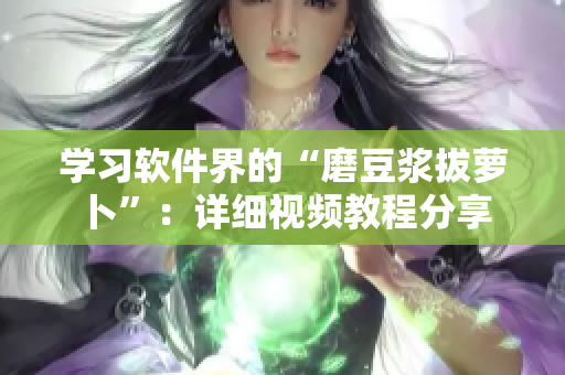 学习软件界的“磨豆浆拔萝卜”：详细视频教程分享