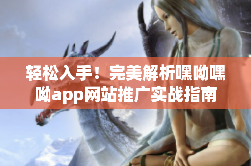 轻松入手！完美解析嘿呦嘿呦app网站推广实战指南