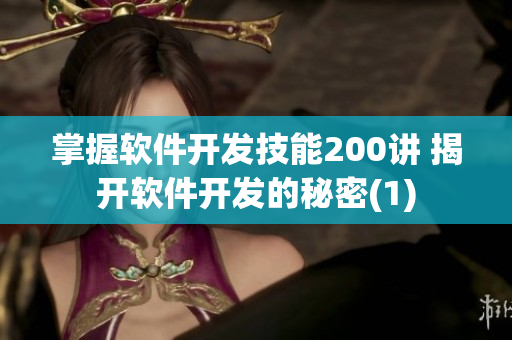 掌握软件开发技能200讲 揭开软件开发的秘密(1)