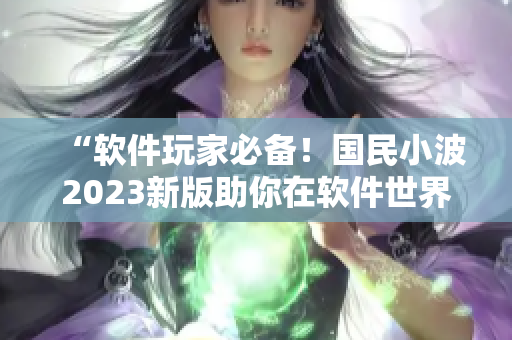 “软件玩家必备！国民小波2023新版助你在软件世界游刃有余”