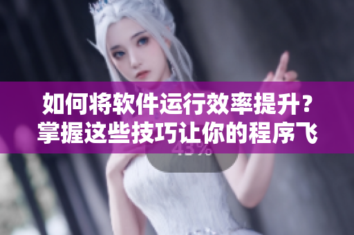 如何将软件运行效率提升？掌握这些技巧让你的程序飞快运行！