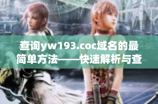 查询yw193.coc域名的最简单方法——快速解析与查询简介