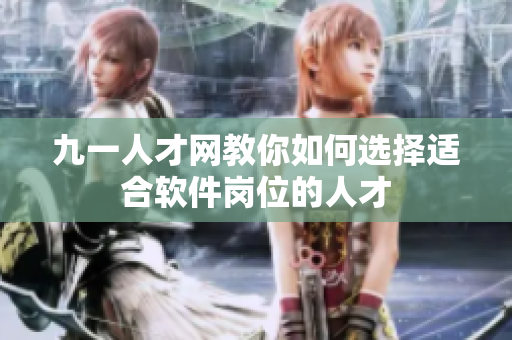九一人才网教你如何选择适合软件岗位的人才